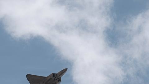 F-22 Raptors refuel during Operation Epic Fury [Image 3 of 10]