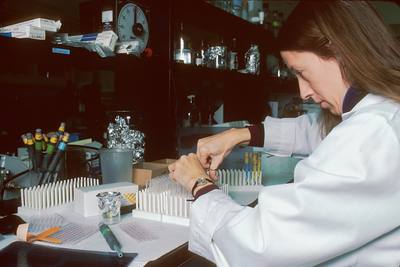 Technician Performing Laboratory Test